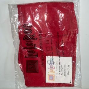 LuLaRoe OS One Size Solid RED Leggings NWT